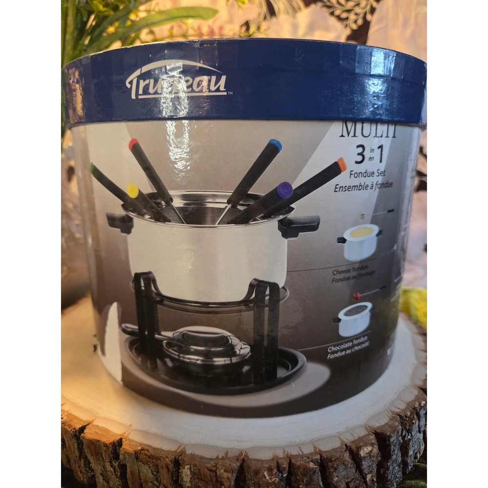 😎Trudeau Multi 3 in 1 Fondue Set 12 Piece Stainless‎ Steel Stoneware 0825962 - Picture 5 of 9